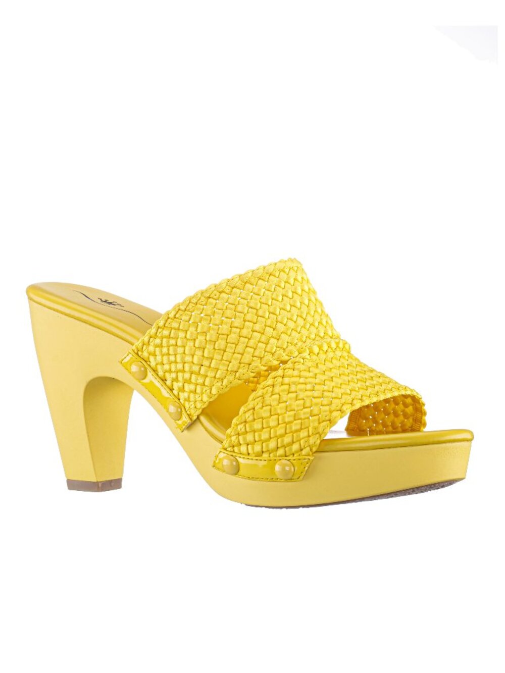 NWT Nina Women's Slip-On High Heel Platform Sandals Sunny Yellow Size 8.5